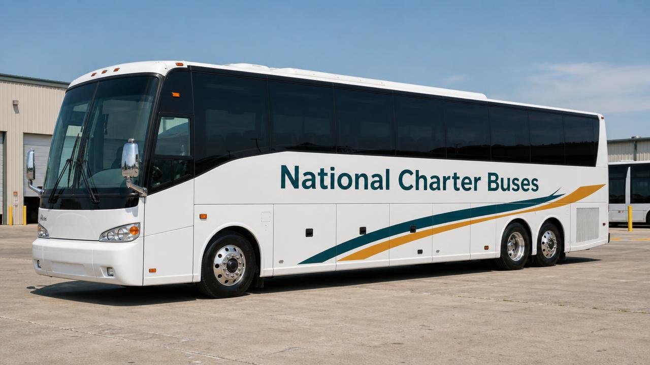 National Charter Buses motorcoach with company livery